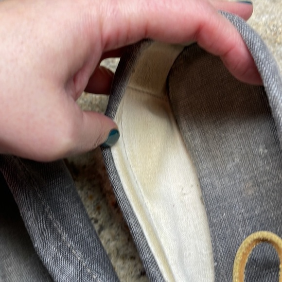 MINNETONKA canvas gray boat shoes size 7 - Picture 11 of 11